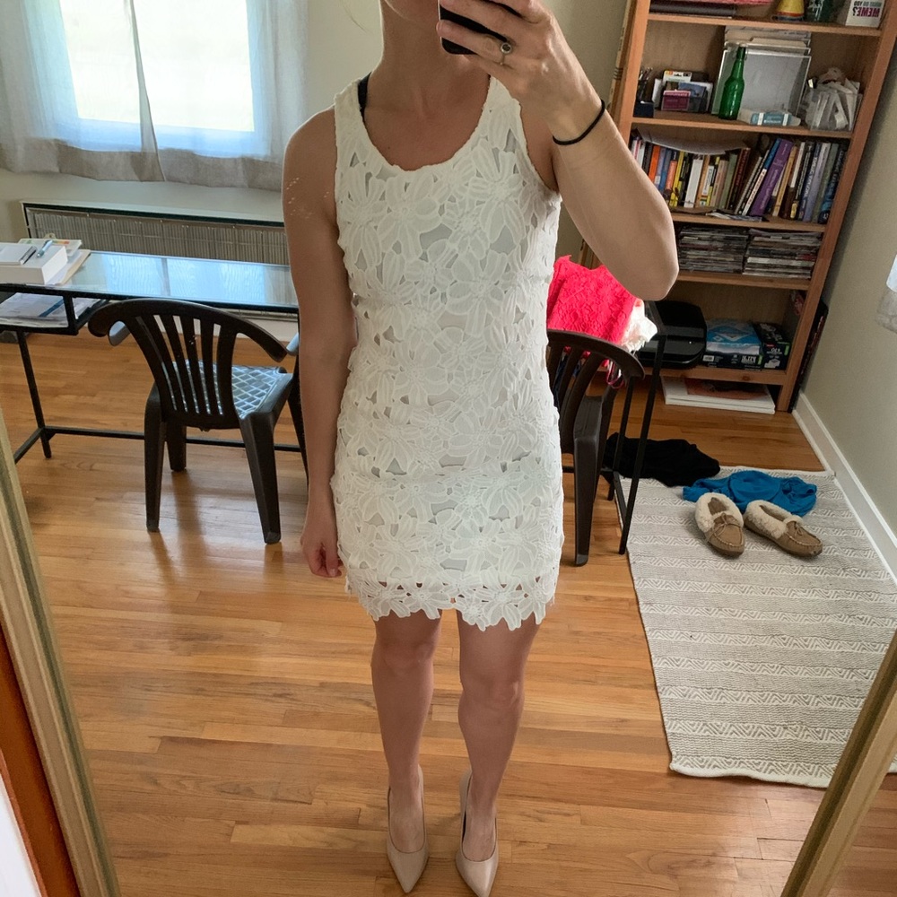 White lace dress